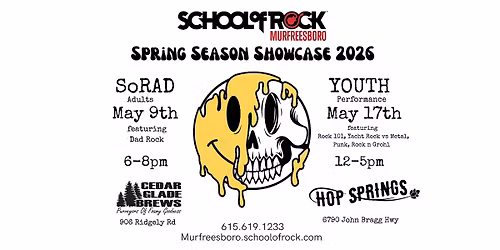 School of Rock Murfreesboro SoRAD Adult Spring Season Showcase!