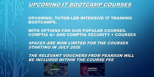 Upcoming IT Bootcamp Courses @ Edinburgh. Intensive, tutor-led training.