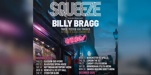 Squeeze and Billy Bragg at O2 City Hall