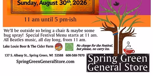 BeatleFest will be on  SUNDAY AUGUST 30th! (NOT on Labor Day)
