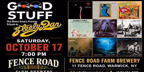 GOOD STUFF comes to Fence Road Farm Brewery with the STEELY DAN Show