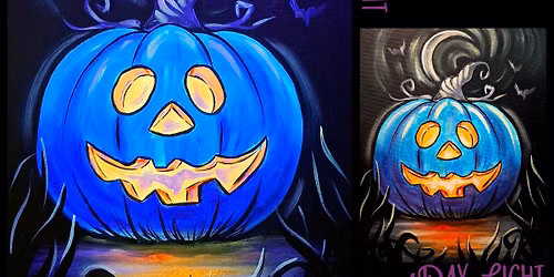 Fluorescent Pumpkin Haunted Glow Paint Party!