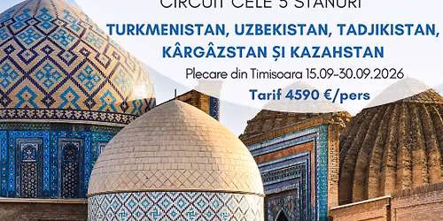 Cele 5 stanuri: Turkmenistan, Uzbekistan, Tadjikistan, K\u00e2rg\u00e2zstan \u0219i Kazahstan