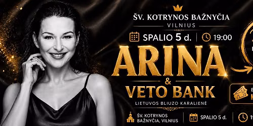 \ud83c\udfb6 ARINA & VETO BANK | Akustikos magija \u0160v. Kotrynos ba\u017eny\u010dioje \ud83c\udfb6 + vinilas \ud83d\udcbf