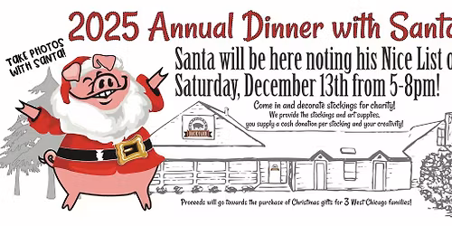 \ud83c\udf85 Dinner with Santa at Hawthorne\u2019s! \ud83c\udf84