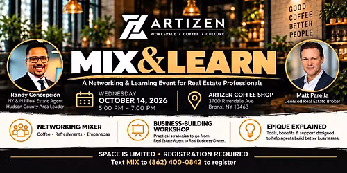 Mix & Learn: A Networking & Learning Event for Real Estate Professionals