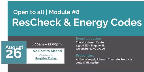 ResCheck & Energy Codes