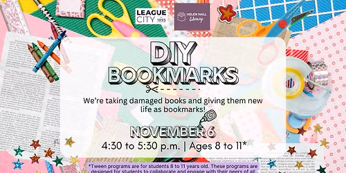 Tween Programs: DIY Bookmarks