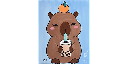 Capybara Boba Bliss - Paint and Sip in Houston | Classpop!\u2122