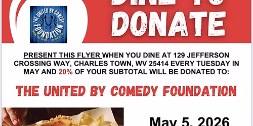 Dine to Donate! Every Tuesday in May!