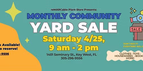 Monthly Community Yard Sale