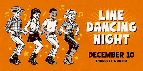 Line Dancing Night: Beginner-Friendly Lesson & Open Dancing!
