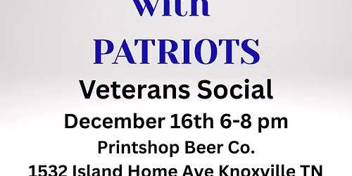 Pints With Patriots Veterans Social