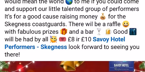 Savoy Hotel Christmas Show Skegness