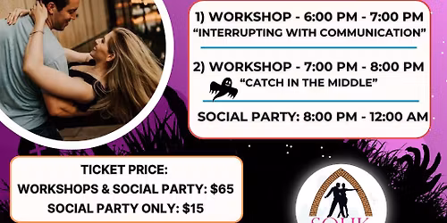 West Coast Swing Halloween Workshops & Social with All-Stars Garrett & Kaley Thompson!