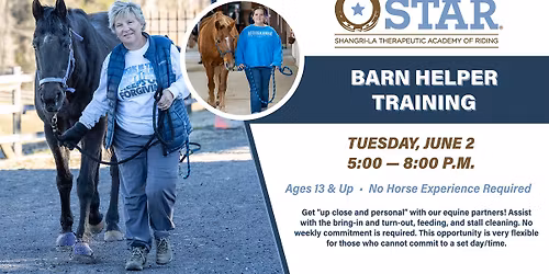STAR Barn Helper Training