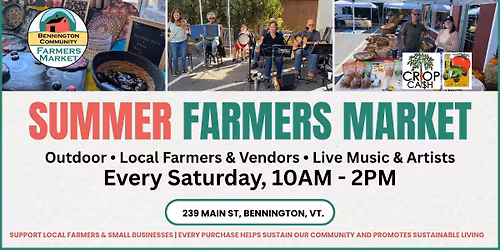 Outdoor Farmers Market at Bennington Community Market