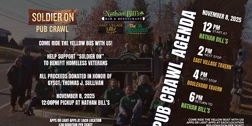 Soldier On Pub Crawl Homeless Veterans Benefit