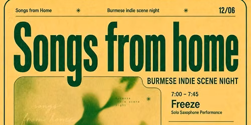 Songs From Home (Burmese Indie Scene Night) in Chiang Mai