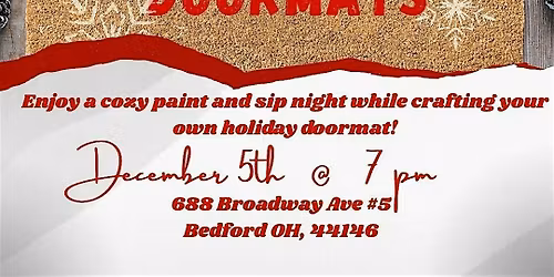 Holiday Doormat Paint and Sip