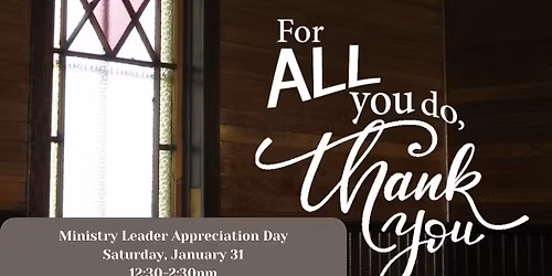 Ministry Leader Appreciation Day