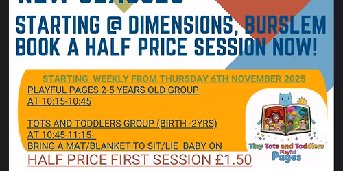 Sensory group, children\u2019s learning and story time group