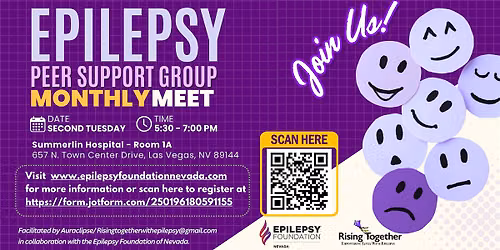 FREE Epilepsy Peer Support Group Meeting