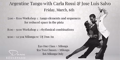 Argentine Tango with Carla Rossi & Jose Luis Salvo World Champions