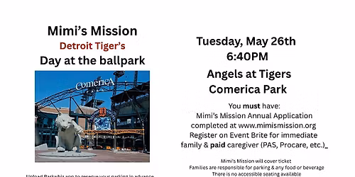 Private Event - Mimi's Mission Autism Group Detroit Tiger's Game