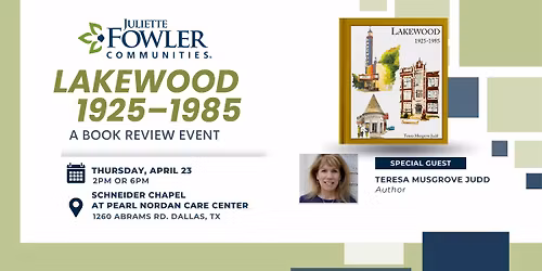 Lakewood 1925\u20131985: A Book Review Event