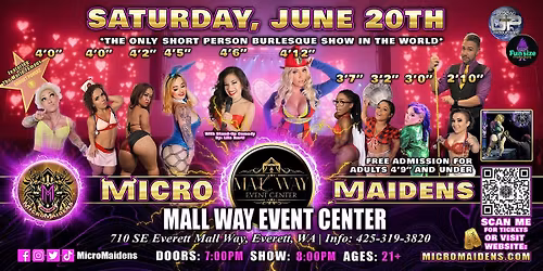 Everett, WA - Micro Maidens Dwarf Dancers @ Mall Way Event Center