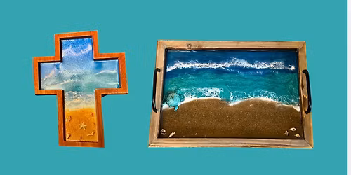 Wood\/Resin Cross and Resin Tray Class