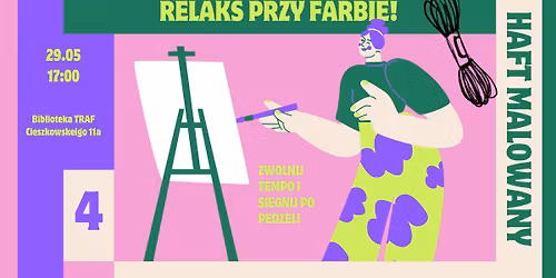 Relaks przy farbie: Haft malowany