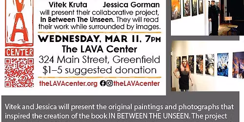 In Between The Unseen, reading and talk about the project with presentation of the original artwork