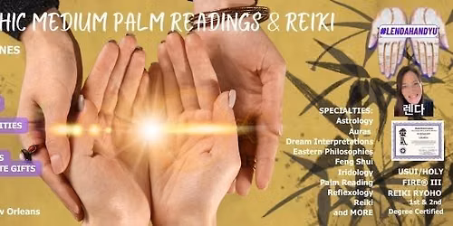 \u2764\ufe0f Psychic 2 Hand Palm Readings or Reiki