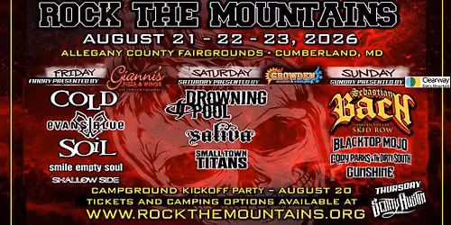 Rock the Mountains 2026 @ the Allegany County Fairgrounds in Cumberland, MD