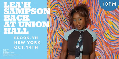 Comedian Lea\u2019h Sampson Back At Union Hall ( ONE NIGHT ONLY )