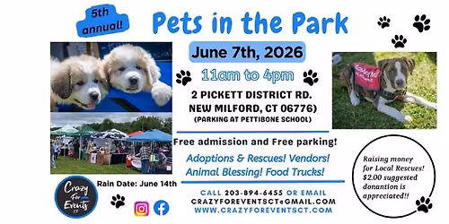 5th annual Pets in the Park New Milford 