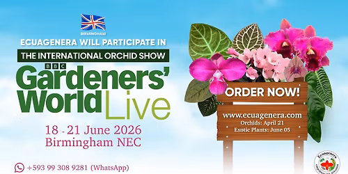 Ecuagenera will participate in UK International Orchid Show at BBC Gardeners World Live