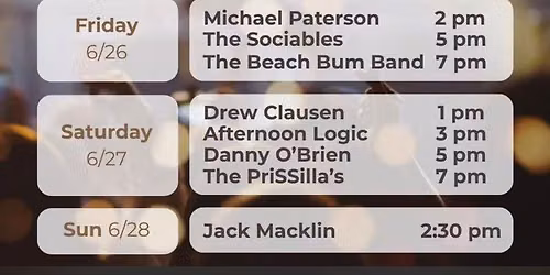 Swedish Days Live Music Calendar