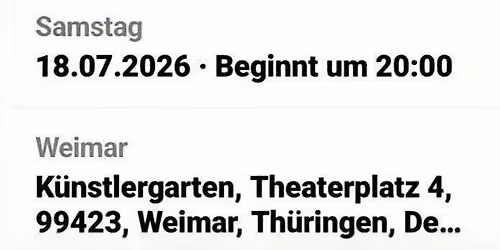 K\u00fcnstlergarten Weimar Th\u00fcringen