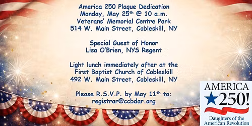 DAR AMERICA 250 Plaque Dedication