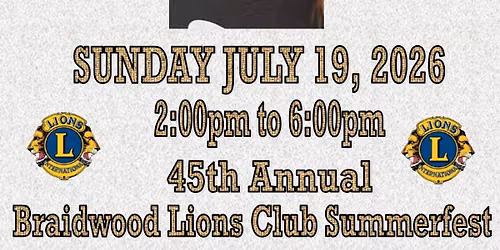 DJ Roy Gregory\u2019s Annual Summerfest Country, Rock & Blues Dance Party @ 45th Annual Braidwood Lions C