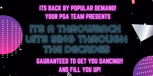 Through the decades live singing with fish and chips 