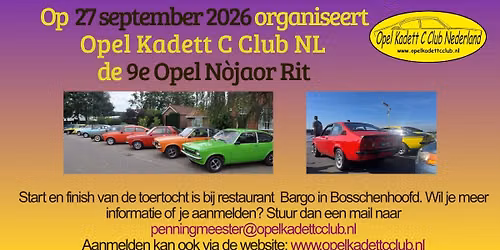 9e Editie Opel (Kadett C) Nojaor Rit