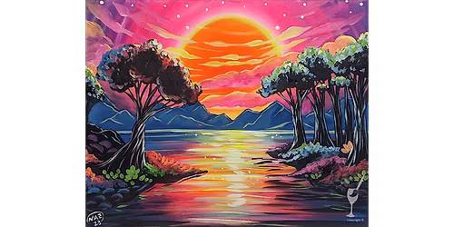 Electric Neon Sunset - Paint and Sip in Denver | Classpop!\u2122