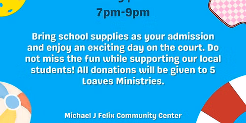 Pickleball Summer School Supply Drive