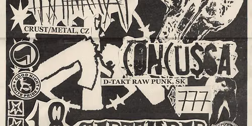 SEE YOU IN HELL [CZ], KRIMINALITÄT [CZ], CONCUSSA [SK] - PUNK MARKET SHOWS // 777