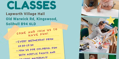 Children's Art Classes - Every Wednesday