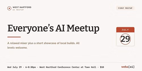 West Hartford AI \u2014 First Meetup